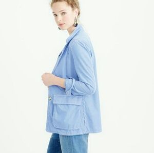 J. Crew Deconstructed Women's Blue Striped Blazer